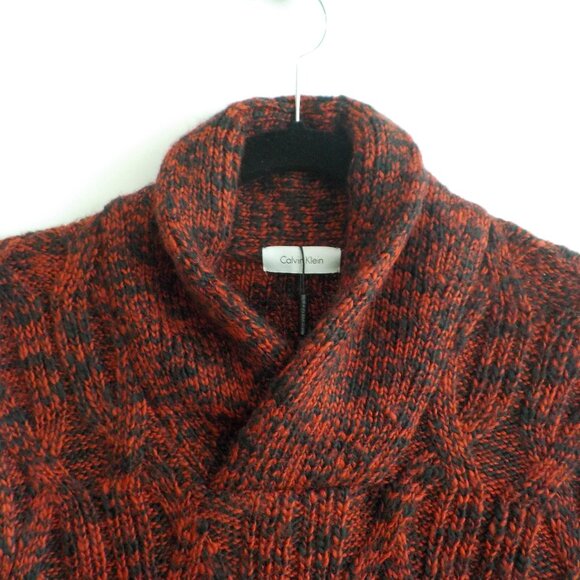 Calvin Klein Sweater - Pullover Collared, Red/Black - New NWT - Medium (556) - Picture 2 of 5